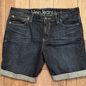 Calvin Klein Jeans Dark Indigo Boyfriend Denim Shorts